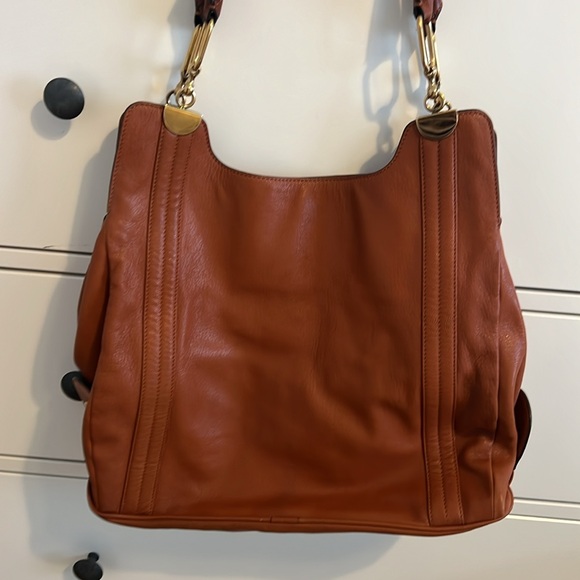 Chloé Brown Leather Shoulder Tote Bag | Gold Hardware | Snap Closure | VGC - Picture 4 of 12